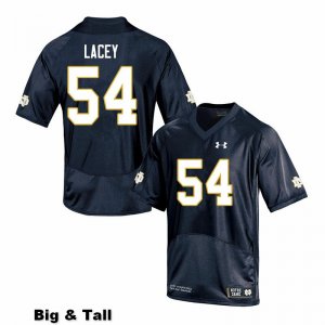 Notre Dame Fighting Irish Men's Jacob Lacey #54 Navy Under Armour Authentic Stitched Big & Tall College NCAA Football Jersey ZHM1599GC